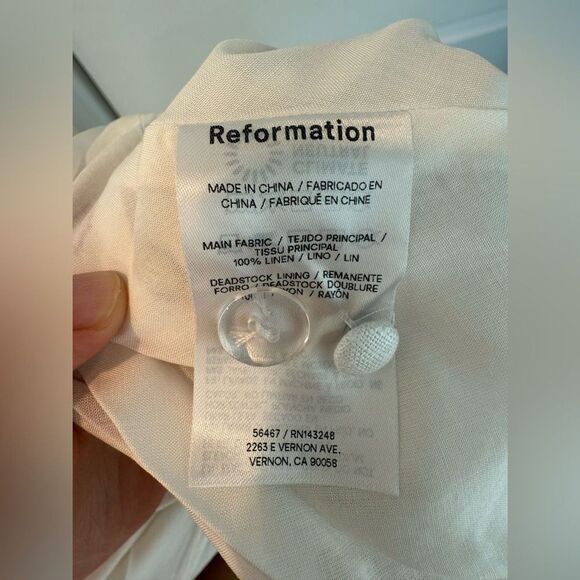 Reformation Bekki Linen Dress, size 0 - Picture 14 of 14